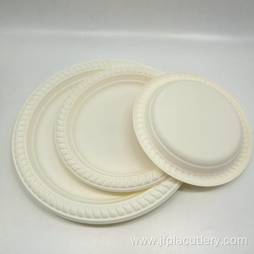 Eco-friendly disposable CPLA bioplastic dinner plate